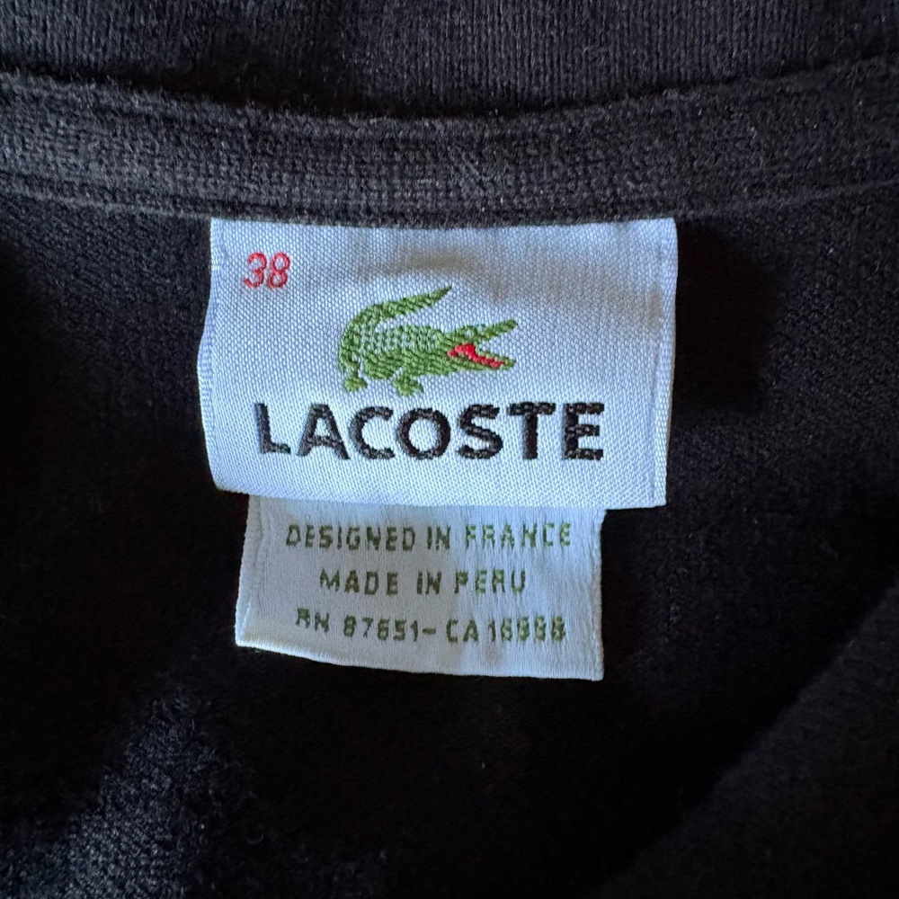 Lacoste Black Polo Mini Dress Casual Short Sleeve - Picture 4 of 8